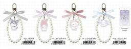 Sanrio 絲帶珍珠鎖匙扣毛公仔吊飾（芭蕾風 / Kuromi・My Melody・Hello Kitty・Cinnamoroll） 圖 1