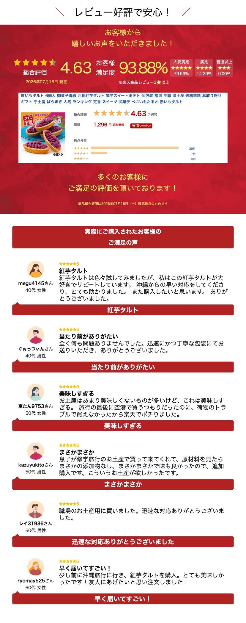 御菓子御殿 元祖紅芋撻 6個裝 紅芋甜薯塔 圖 3