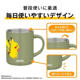 Thermos 口袋妖怪真空保溫杯 350 毫升帶蓋保溫/冷不銹鋼馬克杯咖啡杯皮卡丘布丁 Snorlax 圖 6
