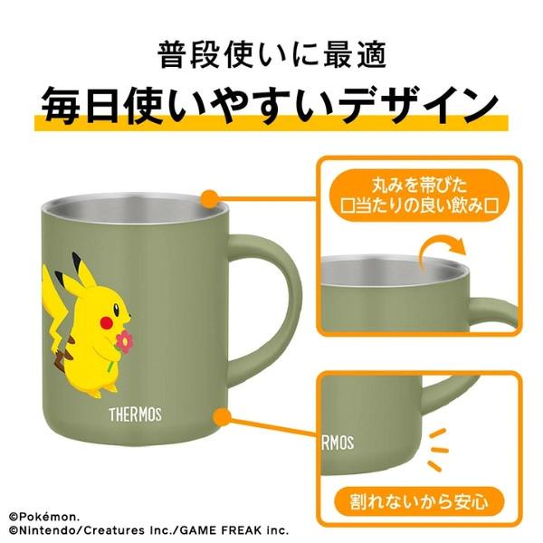 Thermos 口袋妖怪真空保溫杯 350 毫升帶蓋保溫/冷不銹鋼馬克杯咖啡杯皮卡丘布丁 Snorlax 圖 6