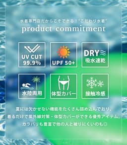 UPF50+ 防紫外線率99%以上 遮蓋身形 女士長袖防曬泳衣5件套裝 分體式 大碼背心連短褲及緊身褲 可愛媽媽款 圖 3