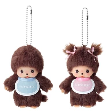 Monchhichi Babychichi 鎖匙扣毛公仔（可選男仔或女仔）