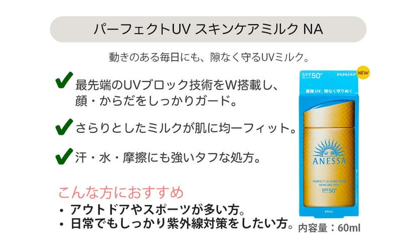 資生堂 ANESSA 完美UV 護膚防曬乳液 NA SPF50+ PA++++ 60mL 圖 1