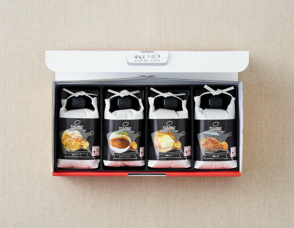 京壽樂庵 RICE FIELD Baked & Fried 米製脆片／米餅（4袋） 商品介紹 1