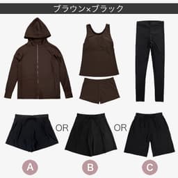 Dearcolon rs005set5 修飾體型連帽防曬泳衣5件套裝（連打底褲） 圖 46