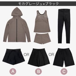 Dearcolon rs005set5 修飾體型連帽防曬泳衣5件套裝（連打底褲） 圖 48