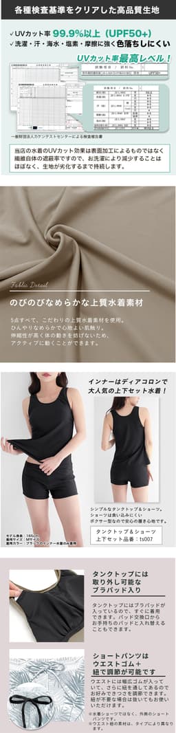 Dearcolon rs005set5 修飾體型連帽防曬泳衣5件套裝（連打底褲） 圖 26