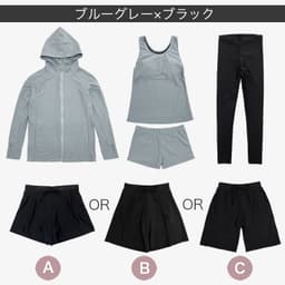 Dearcolon rs005set5 修飾體型連帽防曬泳衣5件套裝（連打底褲） 圖 45