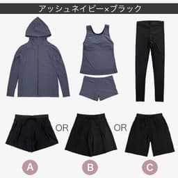 Dearcolon rs005set5 修飾體型連帽防曬泳衣5件套裝（連打底褲） 圖 37