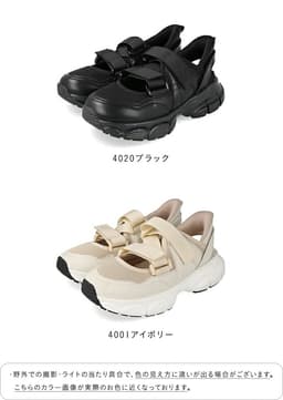 welleg 65021 免提厚底魔術貼女裝運動涼鞋 圖 2