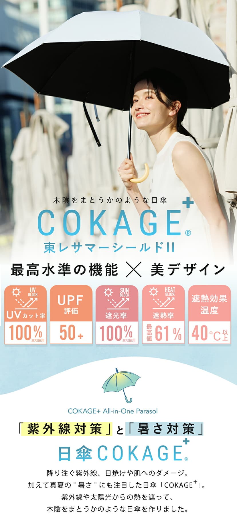 Waterfront COKAGE+ 遮熱摺疊晴雨傘 圖 6
