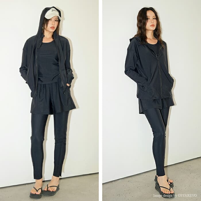 女裝連帽防曬泳衣套裝(5件套) 圖 74