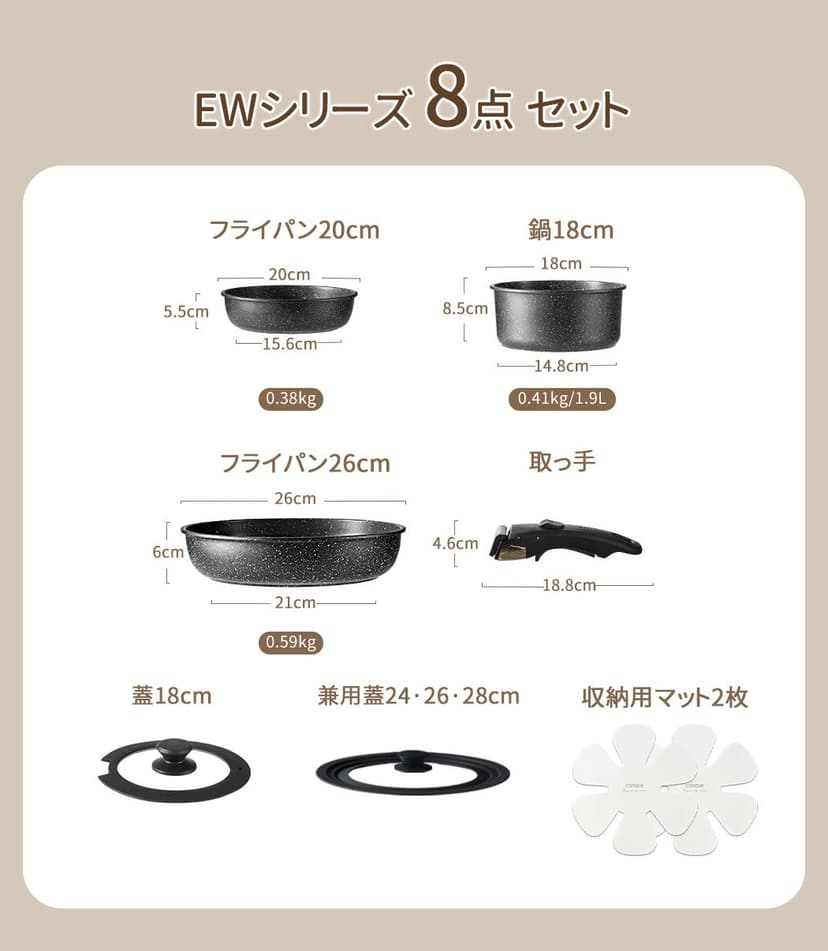 CAROTE Essential Woody 易潔鍋具套裝 圖 12