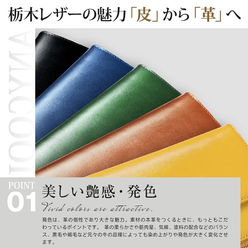 Anycool 栃木皮革長銀包 圖 14