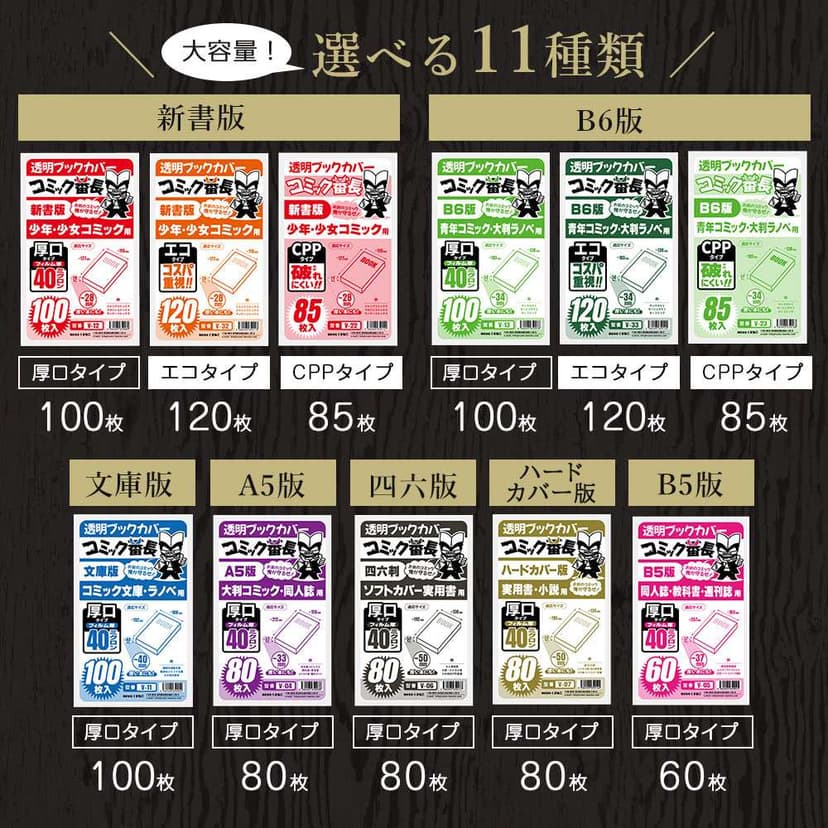 漫畫番長 透明書套 新書版/B6版/文庫版等多尺寸 圖 3