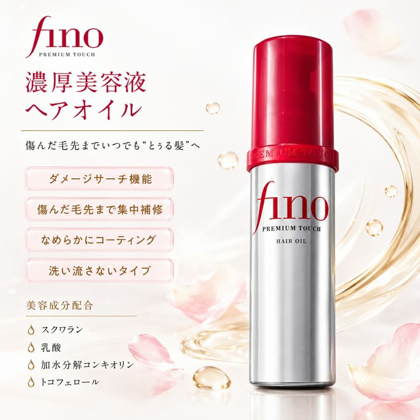 fino 濃厚美容液髮油 70ml 免洗護髮油 圖 1