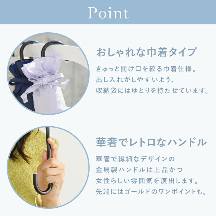 Wpc. 經典褶邊迷你摺疊遮光傘 圖 5