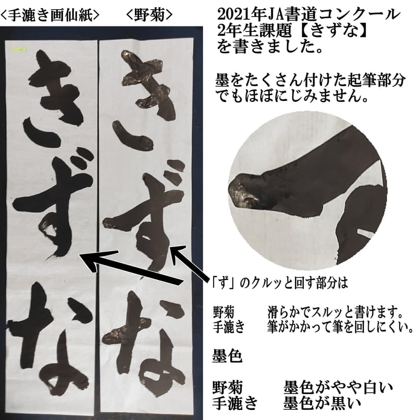野菊 半切條幅紙 (100張) 漢字書法練習用紙 特厚口 圖 5