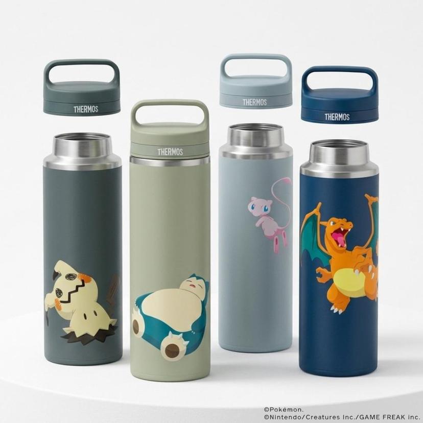 2026 新產品寶可夢 THERMOS 真空隔熱移動馬克杯 600 毫升/800 毫升 JOW-600PK 圖 2