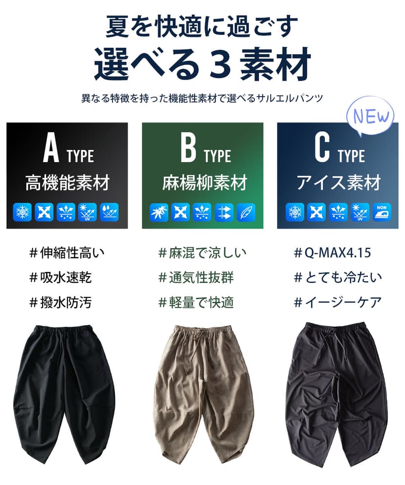 Generes 男裝接觸冷感彈性哈倫七分褲 圖 4