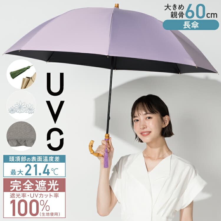 Wpc. UVO 晴雨兼用遮陽長傘 60cm 圖 1
