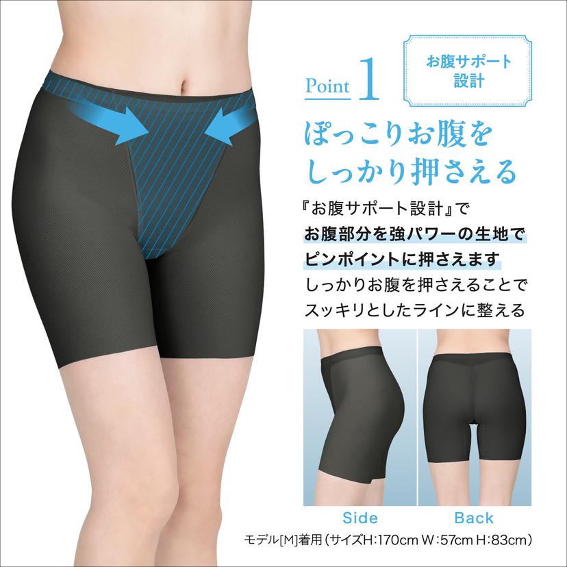LUCIAN Cool Mesh Tummy Semi 吸汗速乾網布收小腹塑身褲 中長款 圖 4