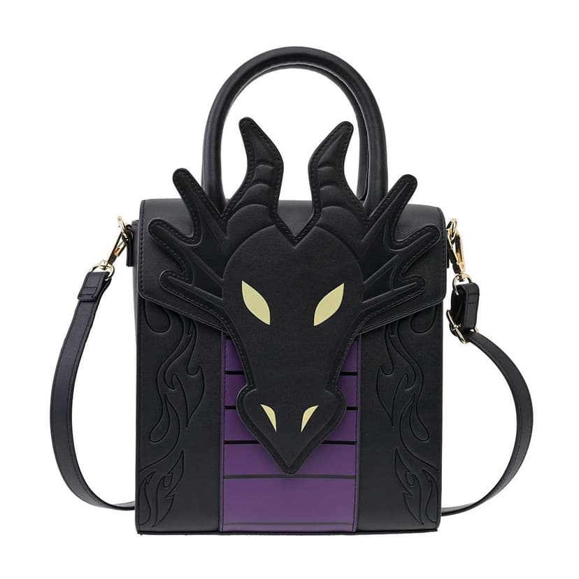 DISNEY VILLAINS 黑魔後龍造型 2用側揹袋 蓄光設計