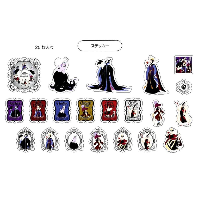 Disney Villains 透明可重貼貼紙合集