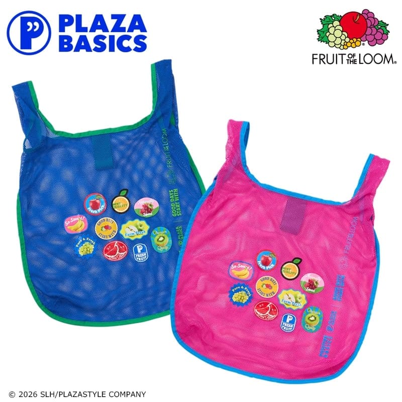 PLAZA BASICS FRUIT OF THE LOOM 網料環保袋(藍色)