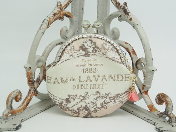 gonta Toile de Jouy Montpellier 粉紅4 圖案 金屬扣散銀包(金屬框8.5厘米)