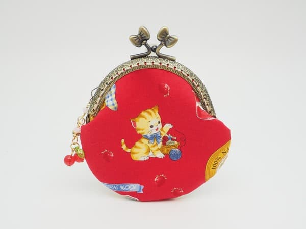 gonta 瑪格麗特菊花野餐圖案金屬扣散銀包 7(金屬框8.5厘米)