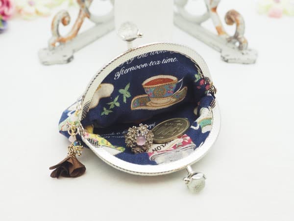 gonta 下午茶深藍色 金屬扣散銀包(金屬框8.5厘米)