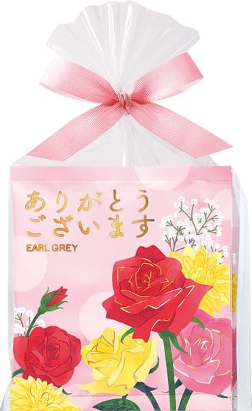 金色花卉三角茶包禮袋 伯爵茶