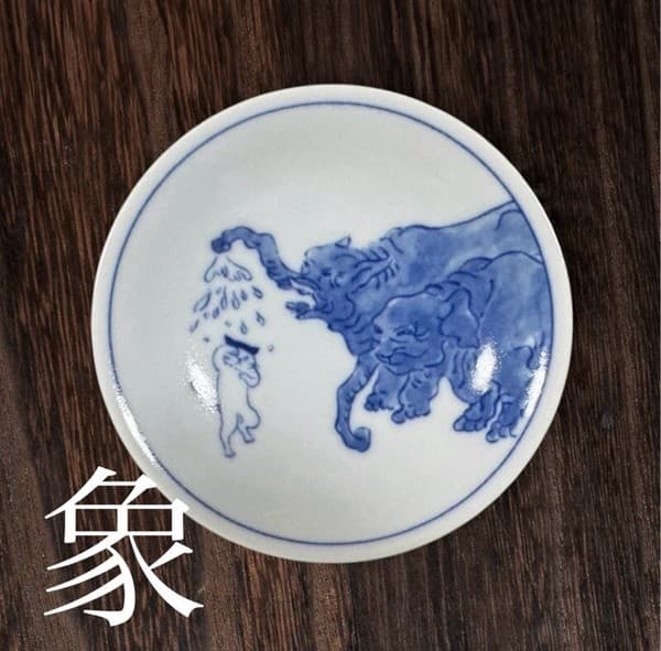 貓獸戲畫系列 小皿 美濃燒