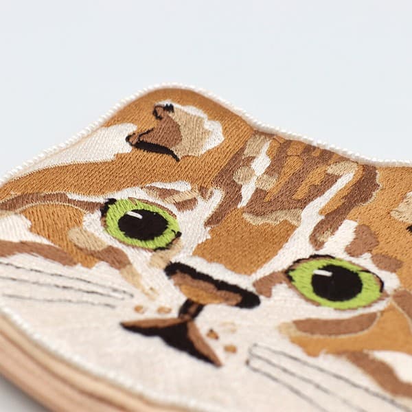 貓咪刺繡珠片散銀包