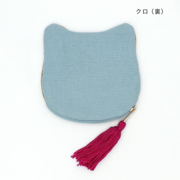 貓咪刺繡珠片散銀包