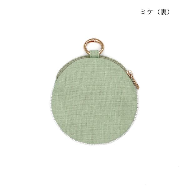 貓咪刺繡圓形珠片小袋
