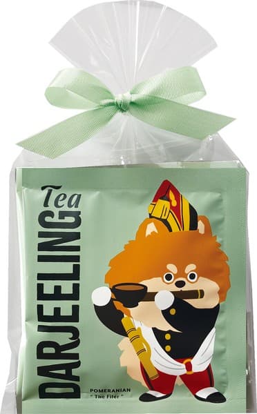 名畫犬松鼠狗圖案大吉嶺三角茶包禮袋