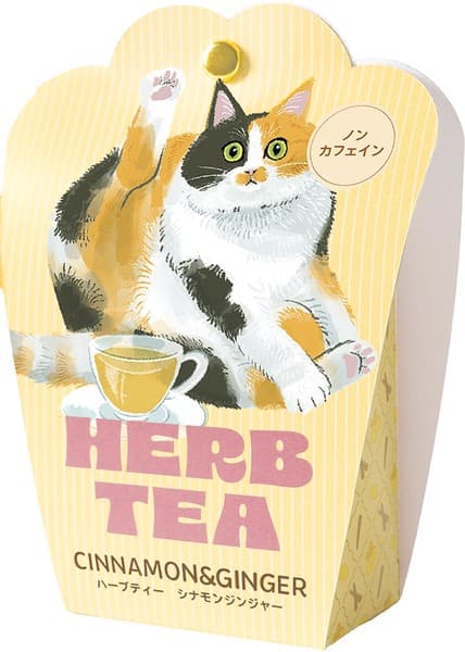 Kissa 三花貓肉桂薑茶三角茶包禮袋