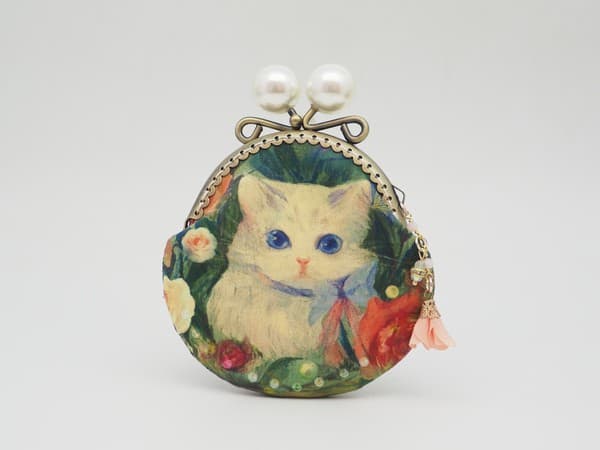 gonta 藍眼布偶貓圖案金屬扣散銀包(金屬框8.5厘米)