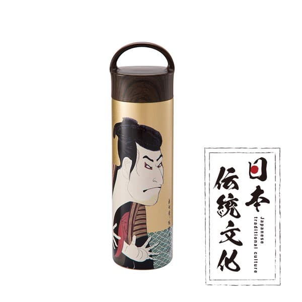 ReachWill 日本傳統文化系列 不鏽鋼保溫瓶 400ml 歌舞伎繪