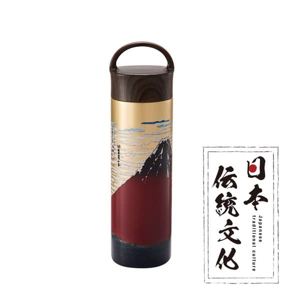 ReachWill 日本傳統文化系列 不鏽鋼保溫瓶 400ml 赤富士圖案
