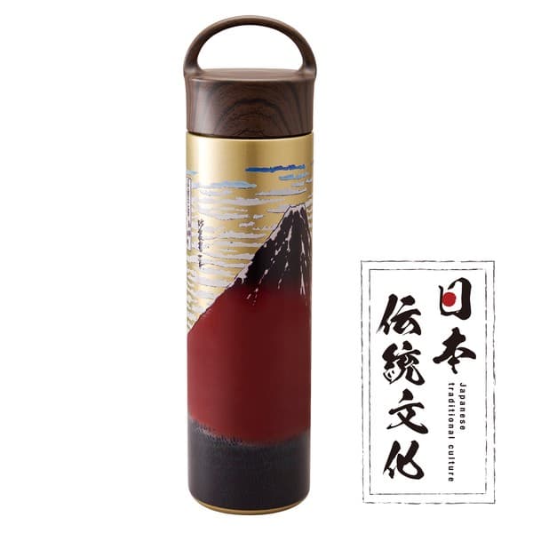 ReachWill 日本傳統文化系列 不鏽鋼保溫瓶 700ml 赤富士圖案