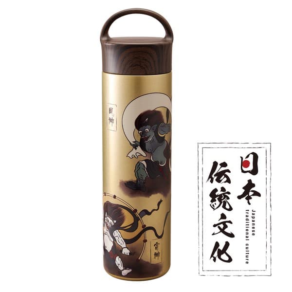 ReachWill 日本傳統文化系列 不鏽鋼保溫瓶 700ml 風神雷神圖案