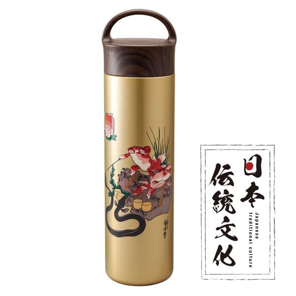 日本傳統文化系列不銹鋼保溫瓶 700ml 金魚圖案