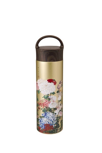 日本傳統文化系列不鏽鋼保溫瓶 400ml 菊花圖案