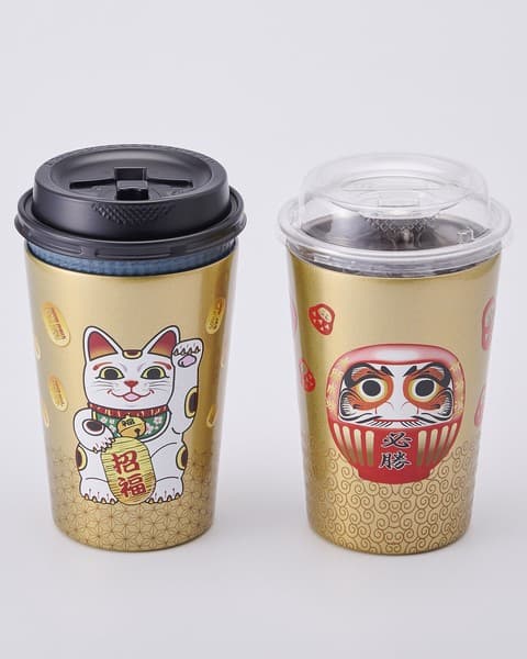 日本傳統文化系列不鏽鋼杯460ml 達摩圖案