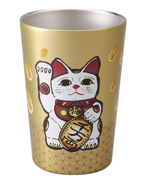 ReachWill 日本傳統文化不鏽鋼保溫杯 460ml 招財貓