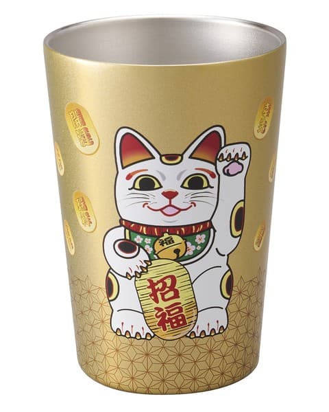 ReachWill 日本傳統文化不鏽鋼保溫杯 460ml 招財貓